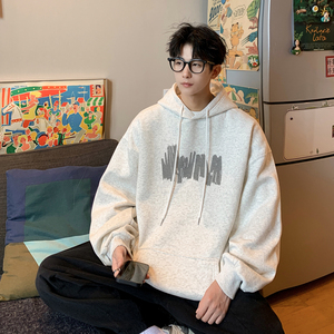 已注册/秋季新深灰色经典款风卫衣男大码打底衫 WY3605/P50图片