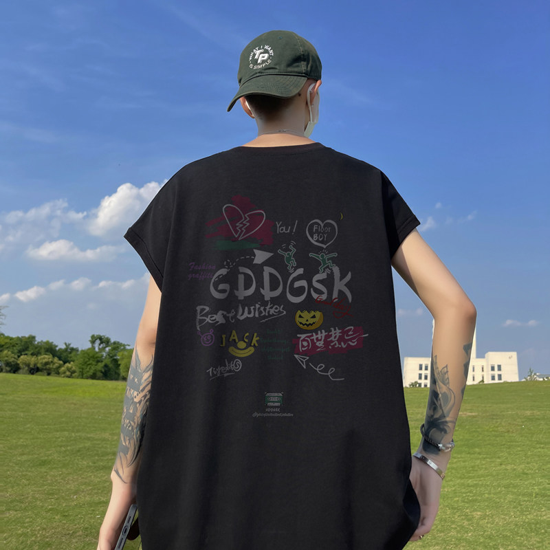 已注册/夏季潮牌印花休闲潮男大码背心坎肩打底衫BX4552/P25,男装背心/马甲,电商B316