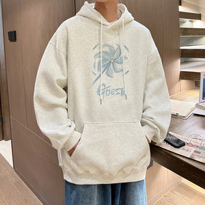 已注册/华棉秋季长袖港风上衣连帽卫衣男生大码打底衫WY9140/P50,红色民族风外套搭配图片