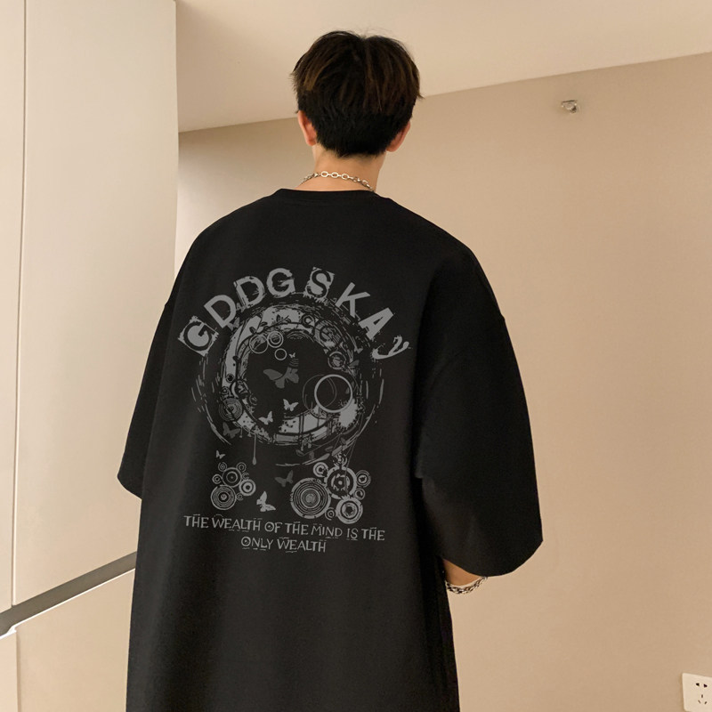 已注册/夏季内景纯棉中性百搭宽松短袖T恤男圆领体恤衫DT9670/P25,男装T恤,电商B316