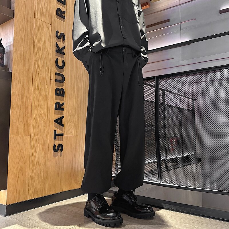 2025春夏季新气质束脚小西裤男港风宽松西装直筒裤XK3308/P45,男装休闲裤,电商B316