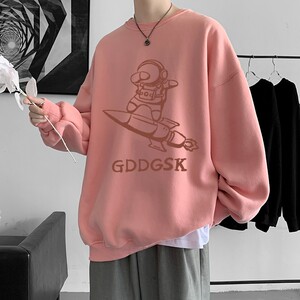 已注册/2025冬季加厚太空人长袖卫衣男港风外套WY3987/P35加绒P40图片