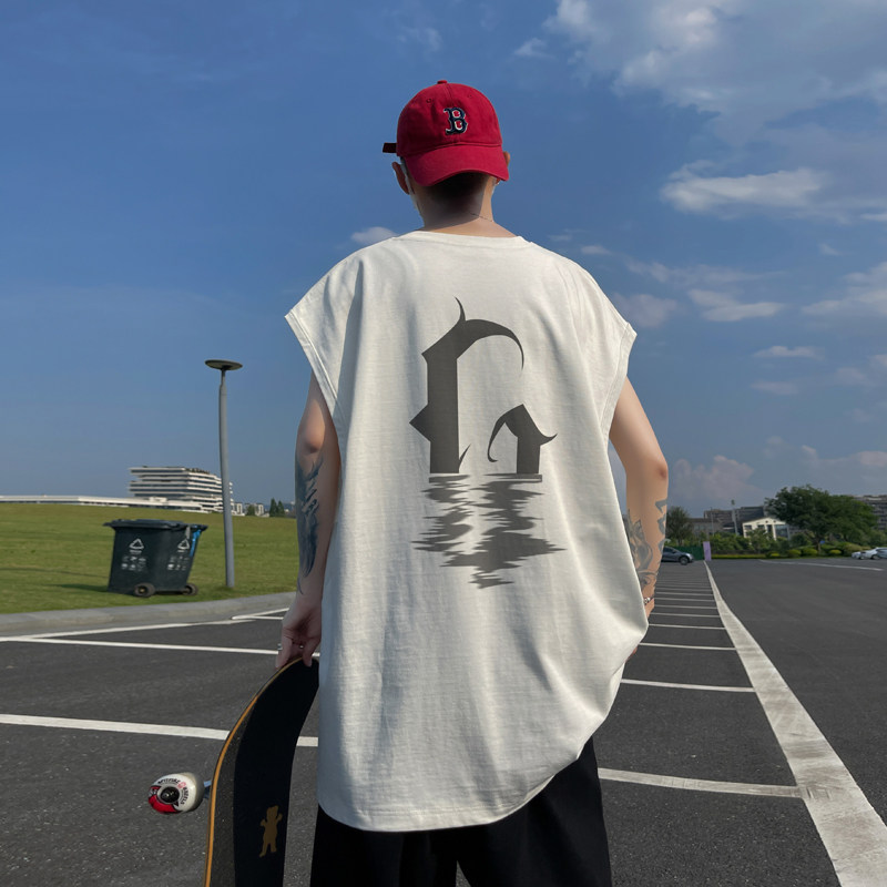 已注册/夏季潮牌简约风印花背心男大码坎肩打底衫BX2156/P25,男装背心/马甲,电商B316