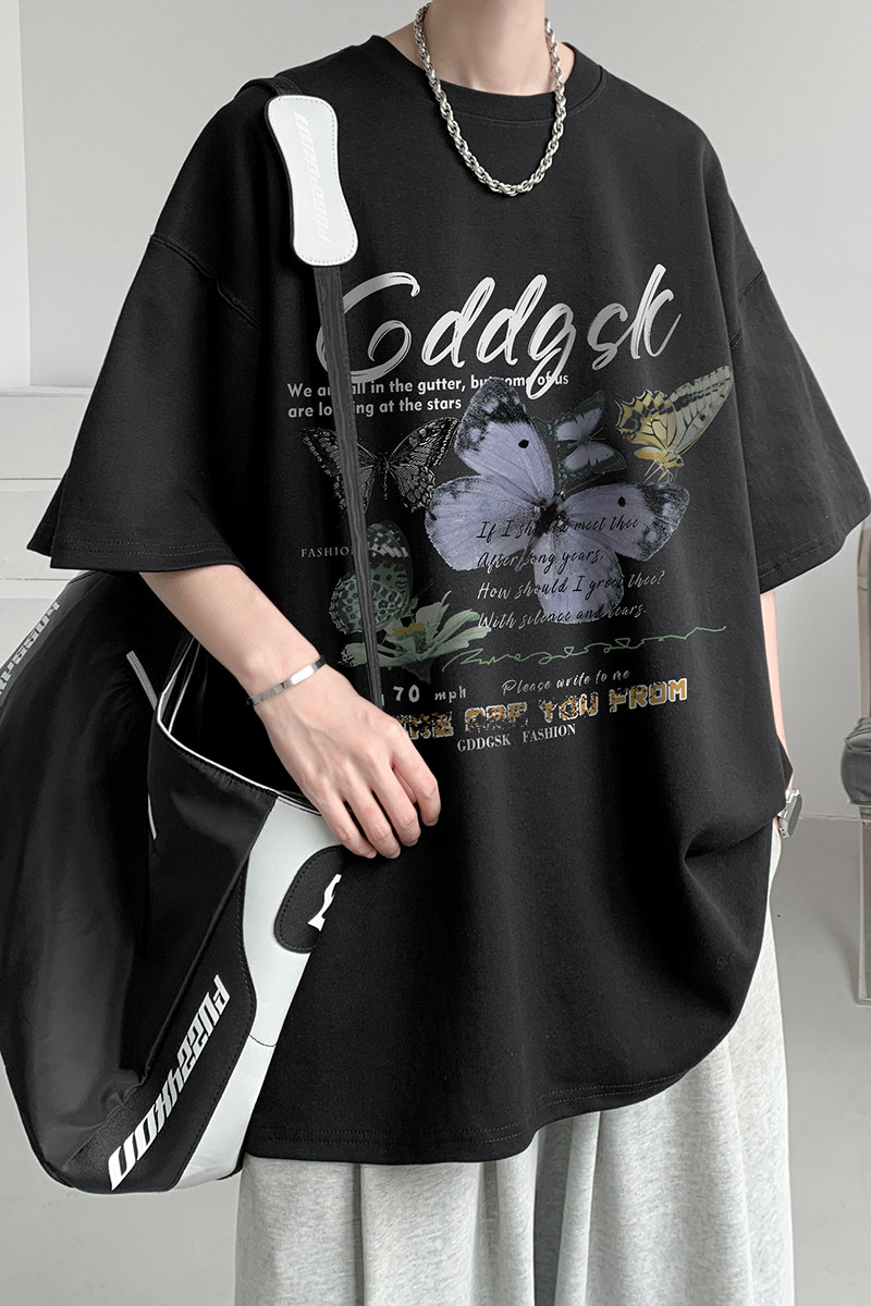 已注册/夏季印花半袖文艺短袖T恤男大码体恤打底衫DT4905/P25,男装T恤,电商B316