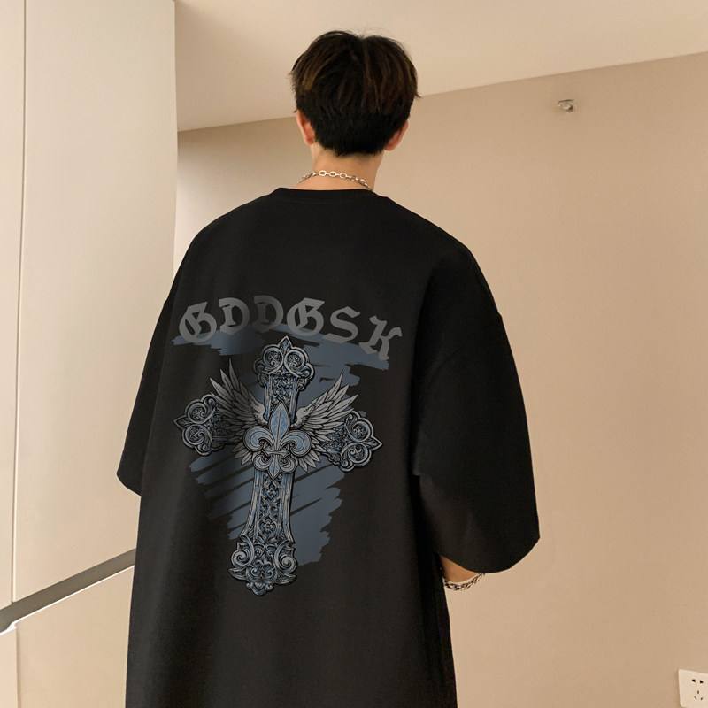 已注册/夏季韩版宽松纯棉短袖T恤男情侣体恤打底衫DT5236/P25,男装T恤,电商B316