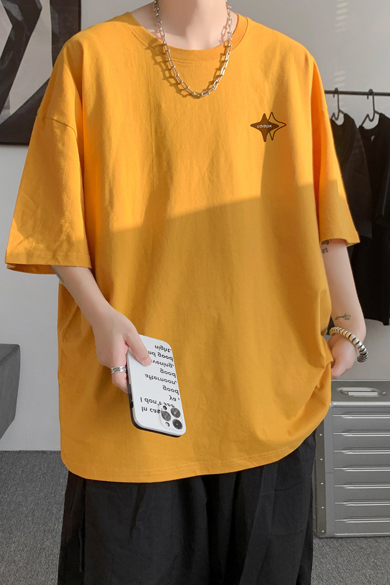 已注册/夏季日系印花情侣短袖T恤男大码体恤打底衫DT5284/P25,男装T恤,电商B316