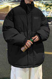 日系潮牌立领面包服男生冬季羽绒保暖棉衣宽松大码外套MF9615/P90图片