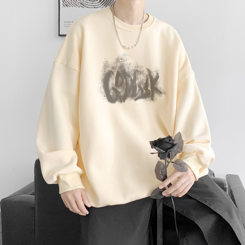 已注册/秋季新雾霾蓝印花卫衣男生宽松休闲打底衫WY8045/P35,男装卫衣,电商B316