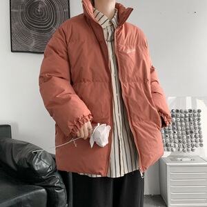 已注册/粉红色冬季立领羽绒棉服男加厚棉服袄大码外套MY3598/P88图片