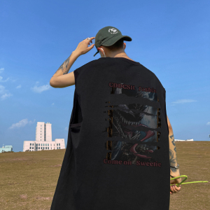 已注册/夏季背心休闲款男生大码文艺风坎肩打底衫 BX2115/P25图片