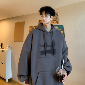 已注册/华棉秋季新慵懒风复古卫衣男生宽松打底衫WY7105/P50
