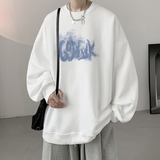 已注册/秋季新雾霾蓝印花卫衣男生宽松休闲打底衫WY8045/P35，男装卫衣，电商B316