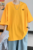 已注册/夏季美式黄色圆领短袖T恤男大码体恤打底衫DT5284/P25，男装T恤，电商B316