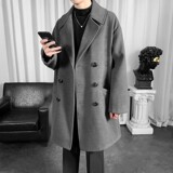 羽绒棉加厚毛呢大衣男中长款过膝呢子风衣外套F4308/P100加棉P110，男装毛呢大衣，电商B316