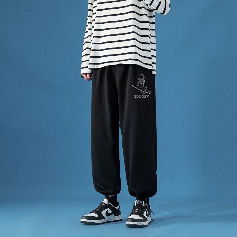 版权已注册/2025秋季新款大码卫裤男运动裤休闲束脚裤 YD4388/P45图片
