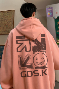 已注册/秋季高街潮流连帽卫衣男宽松休闲打底衫WY9256/P50加绒P55图片