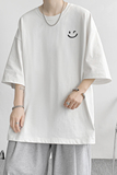 已注册/重磅新夏季笑脸印花白色短袖T恤圆领男体恤DT2888/P25，男装T恤，电商B316