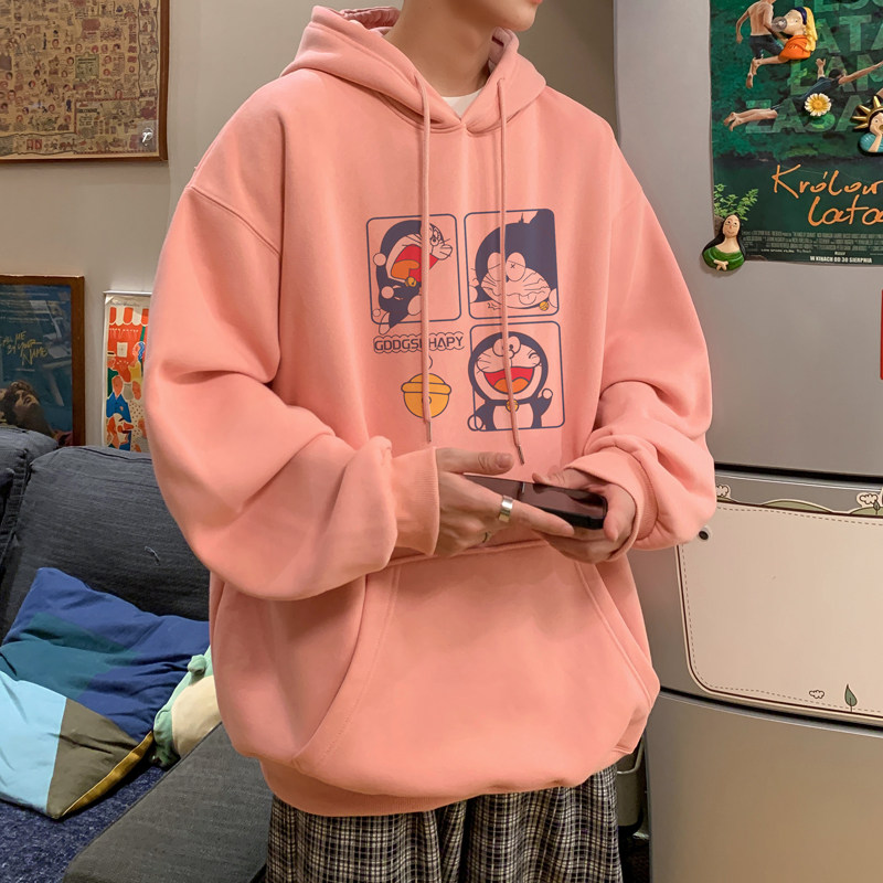 已注册/秋季港风大码宽松连帽卫衣男潮情侣外套WY9361/P45加绒P50,男装卫衣,电商B316