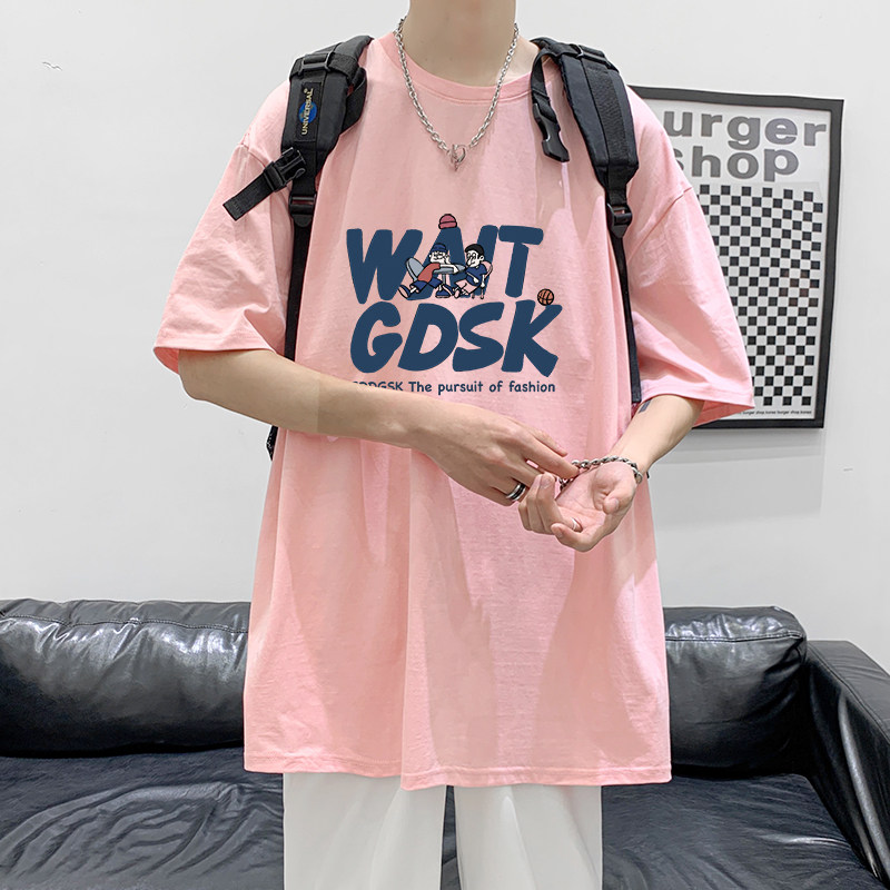 已注册/夏季印花短袖T恤男港风半袖大码体恤打底衫DT8883/P25,男装T恤,电商B316