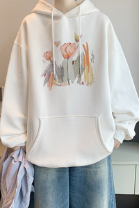 已注册/秋季美式潮流连帽卫衣男落肩大码打底衫WY9119/P45加绒P50图片