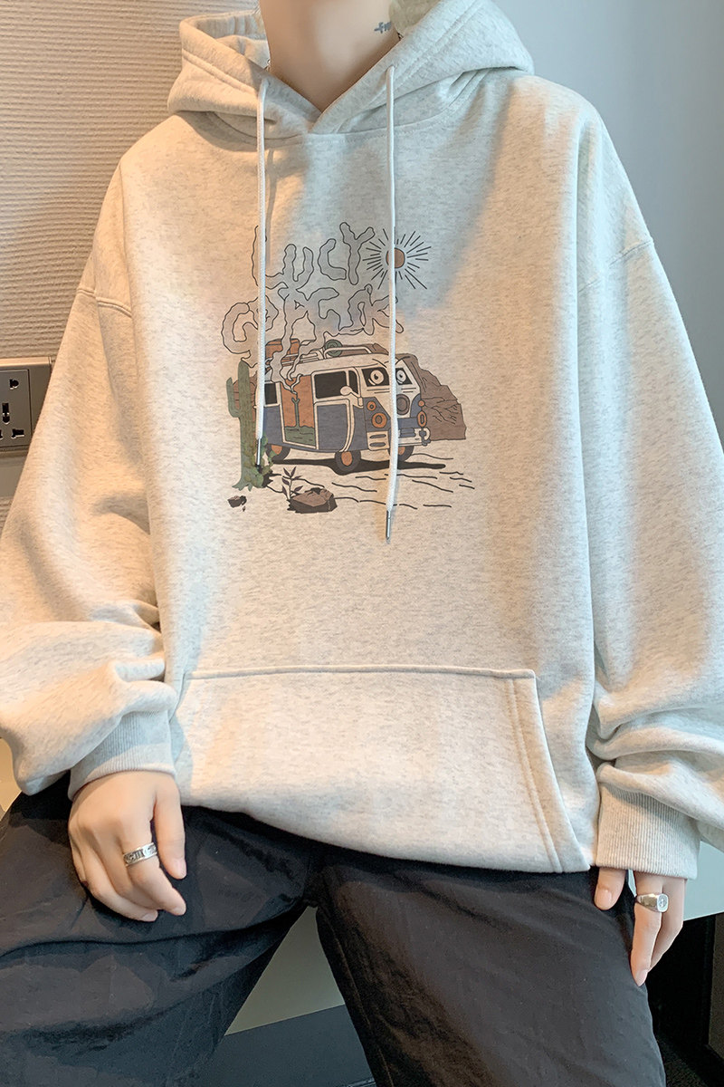 已注册/秋季加厚重磅连帽卫衣男宽松打底衫外套WY9164/P50加绒P55,男装卫衣,电商B316