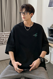 已注册/夏季印花纯棉美式短袖T恤男宽松体恤打底衫DT6380/P25，男装T恤，电商B316