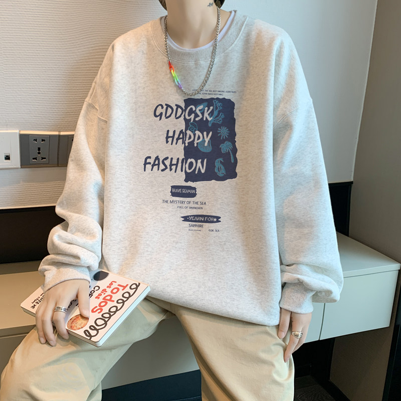 已注册/华棉秋季新圆领小清新风卫衣男生港风外套WY9116/P35,男装卫衣,电商B316
