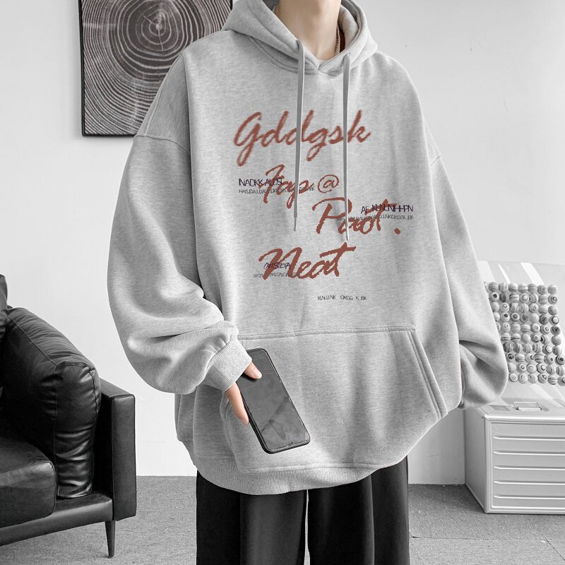已注册/春季潮连帽卫衣男生港风宽松外套潮牌WY8852/P45加绒P50,男装卫衣,电商B316