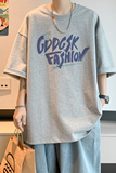 已注册/夏季浅灰色字母印花短袖T恤男生体恤打底衫DT8521/P25，男装T恤，电商B316