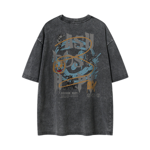 水洗重磅新款日系潮流风短袖T恤男大码运动打底衫体恤 DT8975/P35图片