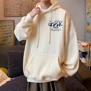 已注册/华棉秋季新文艺字母印花卫衣男生宽松外套 WY8230/P50图片