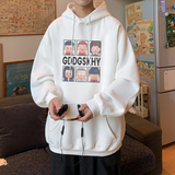 已注册/秋季港风百搭连帽卫衣男生宽松大码外套WY9373/P45加绒P50，男装卫衣，电商B316