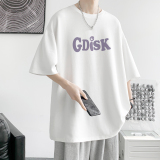 已注册/夏季紫色百搭短袖T恤男大码情侣体恤打底衫DT2435/P25，男装T恤，电商B316