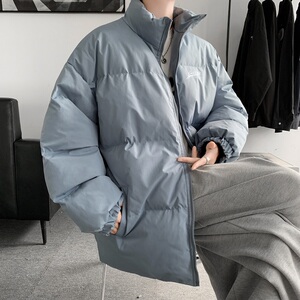 已注册/粉红色冬季立领羽绒棉服男加厚棉服袄大码外套MY3598/P88图片