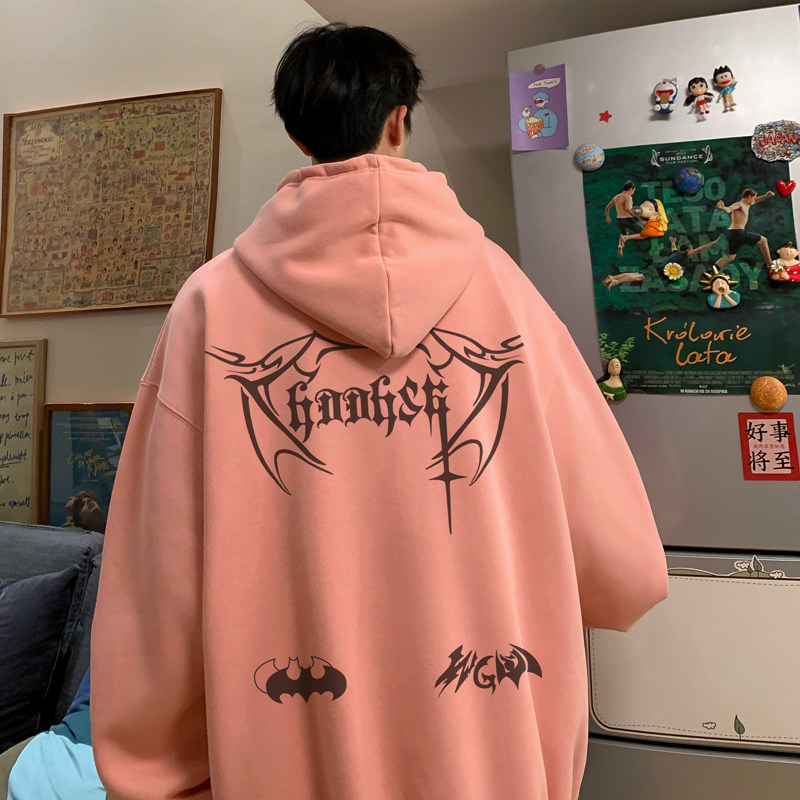 已注册/秋季复古连帽卫衣男宽松打底衫外套WY9278/P50加绒P55,男装卫衣,电商B316