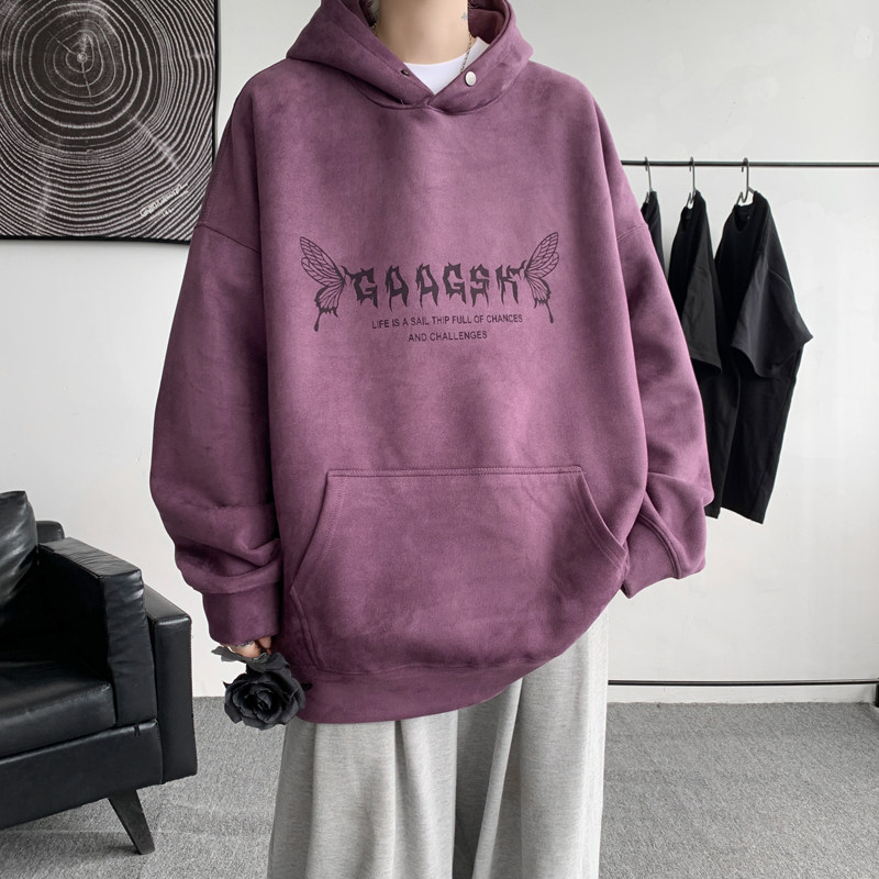 已注册/秋季新黑色韩版大码连帽卫衣男套头打底衫WY4636/P55,男装卫衣,电商B316