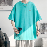 已注册/夏季个性笑脸印花短袖T恤男港风半袖打底衫DT2888/P25，男装T恤，电商B316