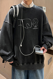 水洗秋季新欧美风休闲圆领卫衣男生宽松外套打底衫WY5516/P60，男装卫衣，电商B316