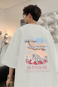 已注册/夏季纯棉百搭印花短袖T恤男大码体恤打底衫DT5955/P25图片