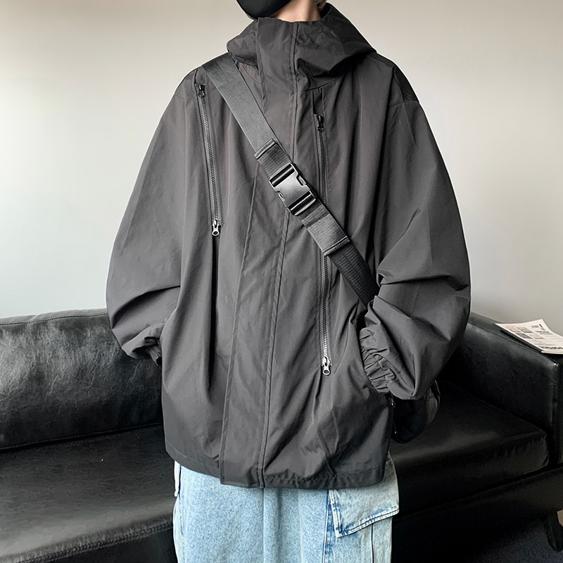 秋冬季潮牌冲锋衣军旅风男宽松运动健身夹克外套JK6873/P100,男装夹克,电商B316