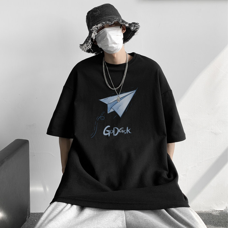 日系文艺感t恤短袖男生夏季简约潮流百搭青少年感学生潮牌上衣服,男装T恤,电商B316