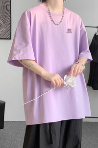 已注册/夏季极简通勤风短袖T恤男生大码体恤打底衫DT1707/P25图片