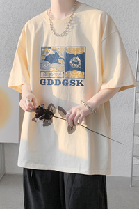 已注册/夏季清新运动短袖T恤男情侣大码体恤打底衫DT4952/P25图片