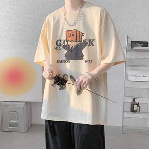 已注册/夏季潮牌休闲健身短袖T恤男宽松体恤打底衫DT7172/P25图片