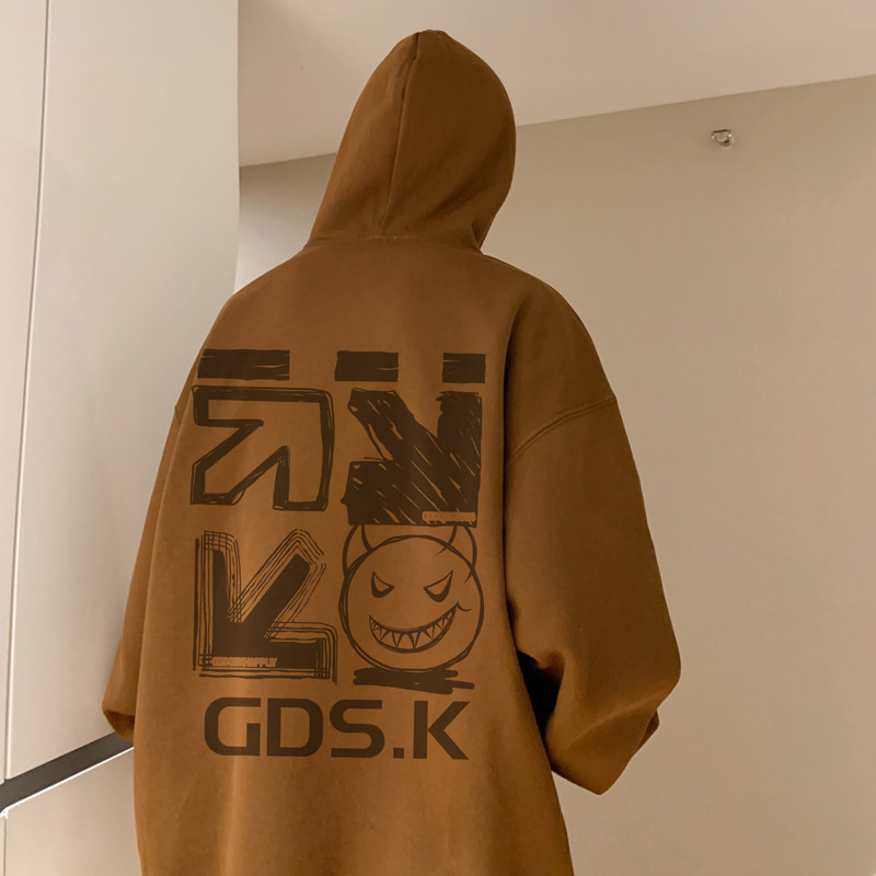 已注册/秋季高街潮流连帽卫衣男宽松休闲打底衫WY9256/P50加绒P55,男装卫衣,电商B316