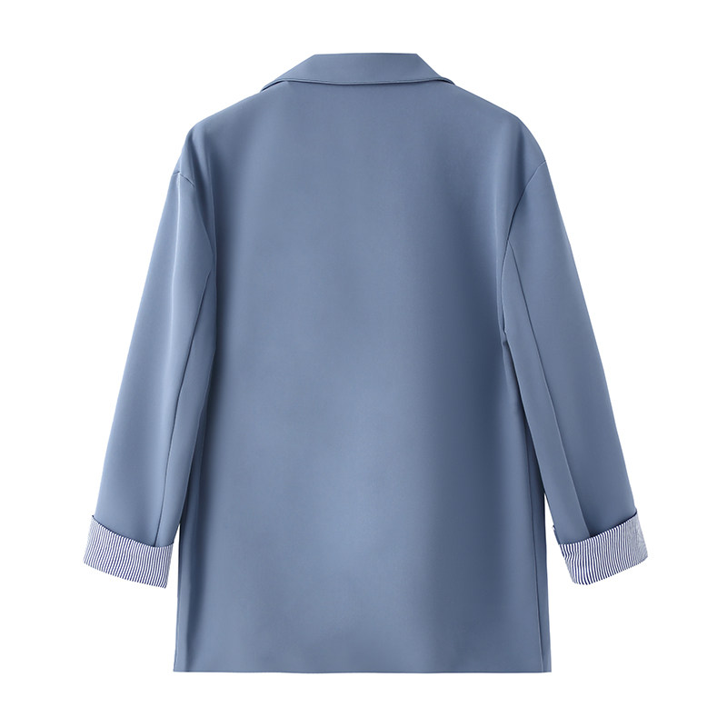 秋季袖口条纹翻边西装外套西服男港风S-5XL码质量好！XZ3031/P75,男装西服,电商B316