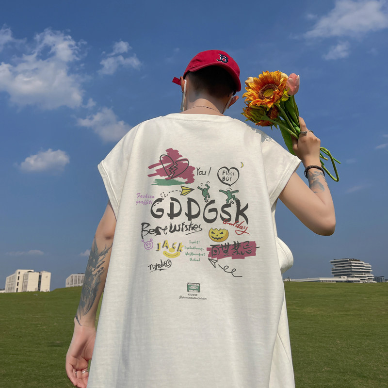 已注册/夏季潮牌印花休闲潮男大码背心坎肩打底衫BX4552/P25,男装背心/马甲,电商B316
