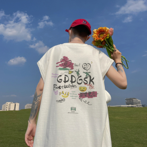 已注册/夏季潮牌印花休闲潮男大码背心坎肩打底衫 BX4552/P25图片