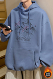 已注册/秋新青年运动连帽卫衣男潮宽松外套WY9522/P45加绒P50，男装卫衣，电商B316