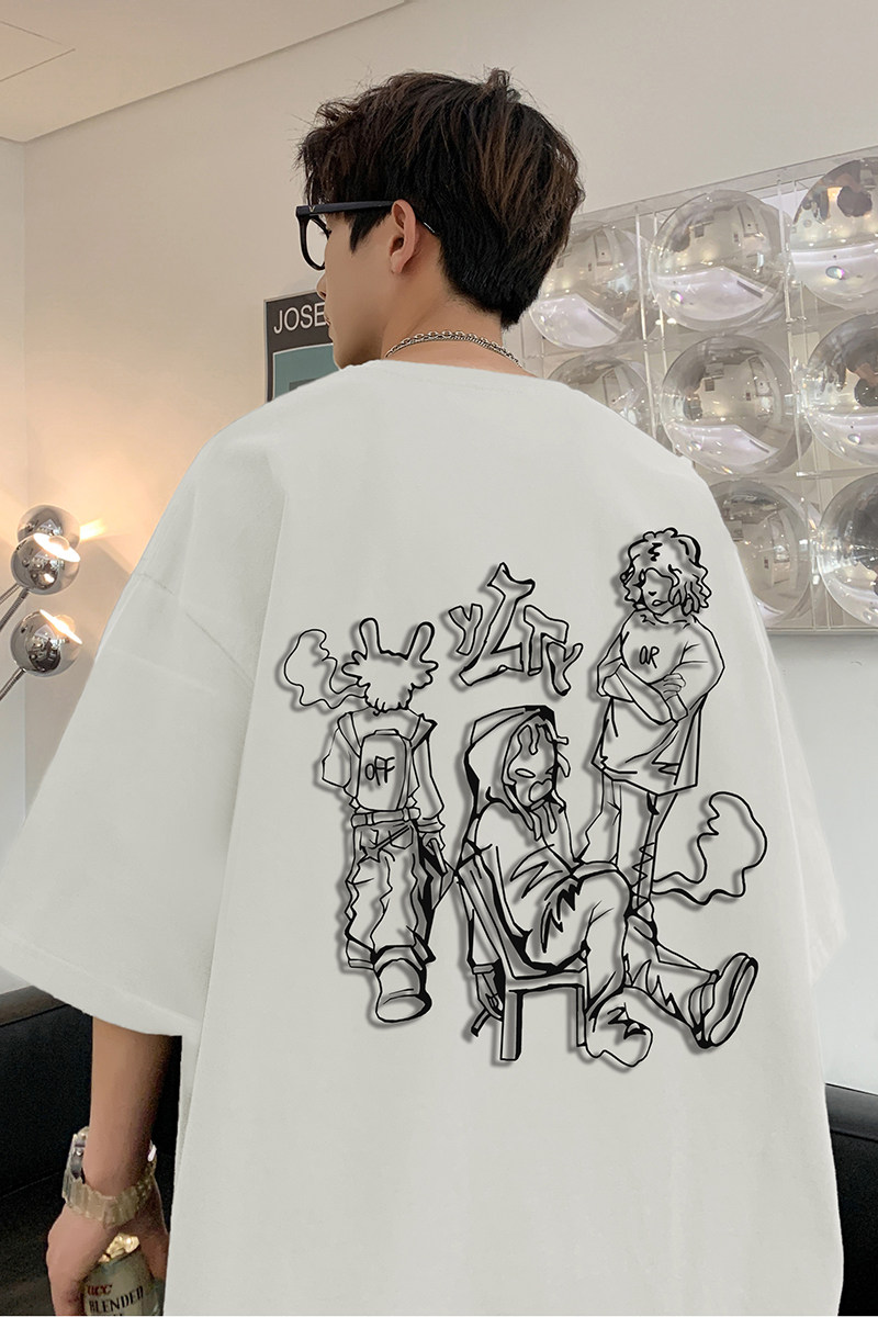 已注册/夏季白色经典简约短袖T恤男大码体恤打底衫DT9122/P25,男装T恤,电商B316